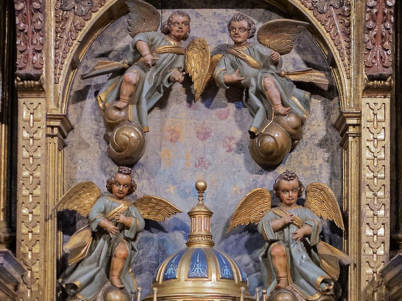 retablo mayor antigua colegiata santa maria magdalena